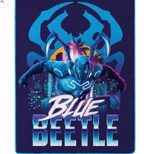 DC Comics Blue Beetle Scarab Blanket 46” X 60”. NEW